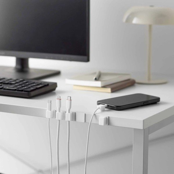 Białe metalowe organizery zestaw 5 szt. na kable Smart – YAMAZAKI-image-1