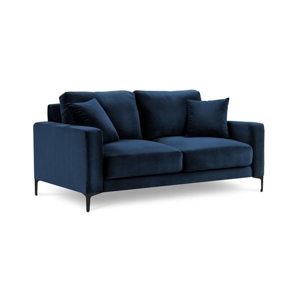 Granatowa aksamitna sofa Kooko Home Harmony, 158 cm-image-2