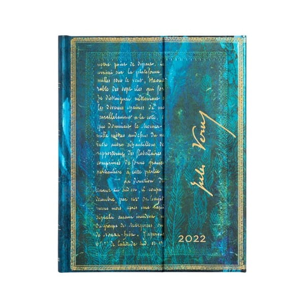Tygodniowy kalendarz na rok 2022 z magnetycznym zamknięciem Paperblanks Verne, Twenty Thousand Leagues, 18x23 cm