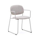 Beżowe metalowe krzesło z podłokietnikami Meli – Kave Home