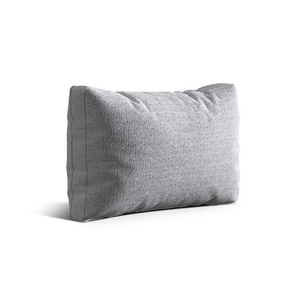 Jasnoszara poduszka na sofę z materiału bouclé Kemi – Cosmopolitan Design-image-1