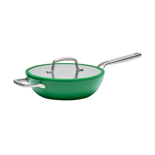 Patelnia z pokrywką/z powłoką ceramiczną wok ø 28 cm Meda 3.0 – FABINI