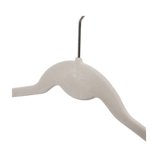 Zestaw 5 beżowych wieszaków dziecięcych z aksamitną powierzchnią Compactor-image-3