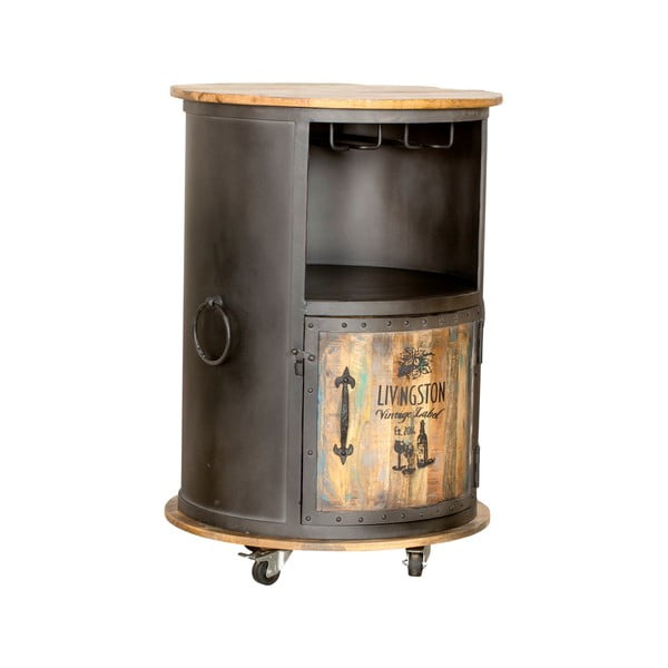 Czarna metalowa szafka na wino liczba butelek 9, 60x85 cm Luni – Interia Home & Living-image-2