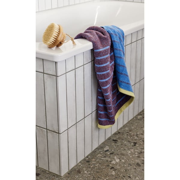 Niebiesko-fioletowy bawełniany ręcznik Hübsch Dora, 50x100 cm-image-1