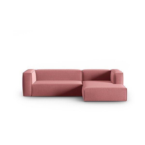 Różowy aksamitny narożnik Mackay – Cosmopolitan Design