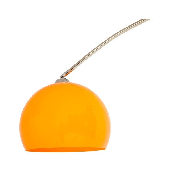 Stojąca lampa z pomarańczowym abażurem i marmurową podstawą Kokoon Loft-image-3