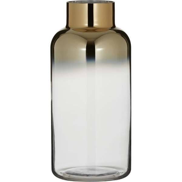 Ręcznie dmuchany szklany wazon w kolorze złota Westwing Collection Uma, wys. 35 cm