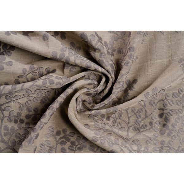 Szaro-brązowa zasłona 140x245 cm Kansai – Mendola Fabrics-image-1