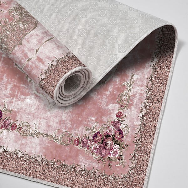 Różowe dywaniki łazienkowe zestaw 2 szt. 60x100 cm – Foutastic-image-2