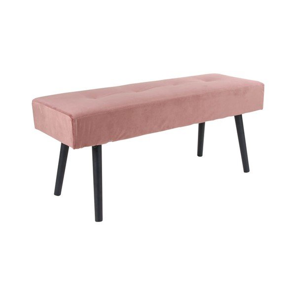 Różowa aksamitna ławka Bonami Essentials Skiby-image-2