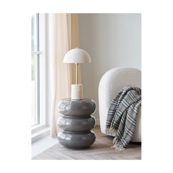 Beżowa lampa stołowa z metalowym kloszem (wysokość 45 cm) Sheffield – House Nordic-image-1