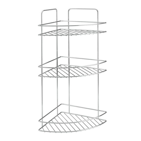 Stalowa półka łazienkowa w kolorze srebra z połyskiem Luxy – Metaltex