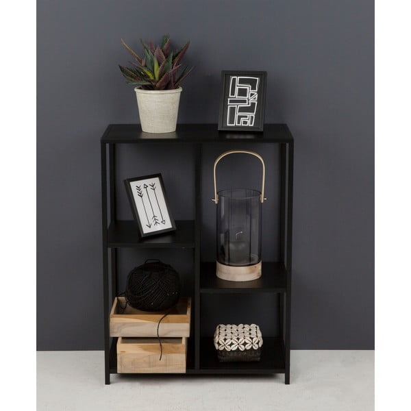 Czarny metalowy regał Canett Lite, wys. 81 cm-image-1