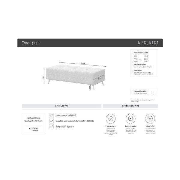 Jasnoniebieski podnóżek MESONICA Toro-image-4