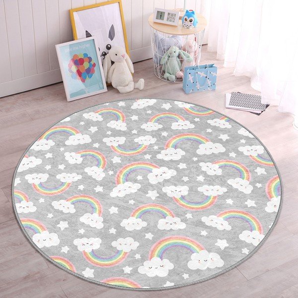 Szary dywan dziecięcy ø 120 cm Comfort – Mila Home-image-4