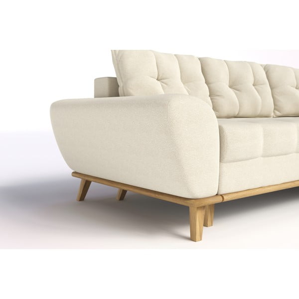 Kremowy rozkładany narożnik (prawostronny) Balitco – Ropez-image-4