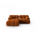 Pomarańczowa aksamitna sofa 191 cm Bellis – Micadoni Home