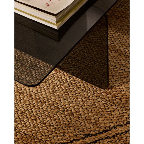 Szary szklany stolik 60x120 cm Zaren – Kave Home-image-2