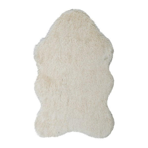 Kremowy dywan ze skóry ekologicznej Floorist Soft Bear, 90x140 cm