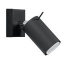 Czarna metalowa lampa punktowa 8x8 cm Etna – Sollux