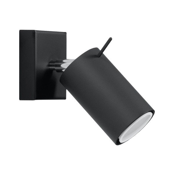 Czarna metalowa lampa punktowa 8x8 cm Etna – Sollux
