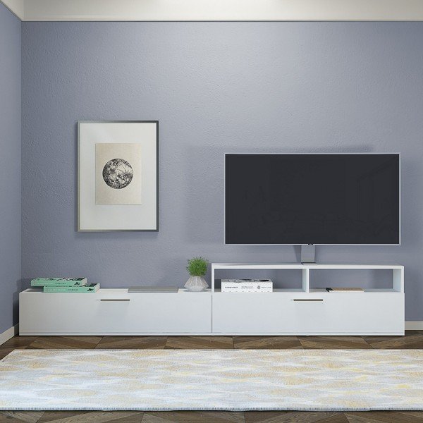 Biała zestaw pod TV Siri, szer. 240 cm-image-1