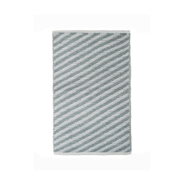 Szary bawełniany ręcznie tkany dywan Pipsa Diagonal, 60x90 cm