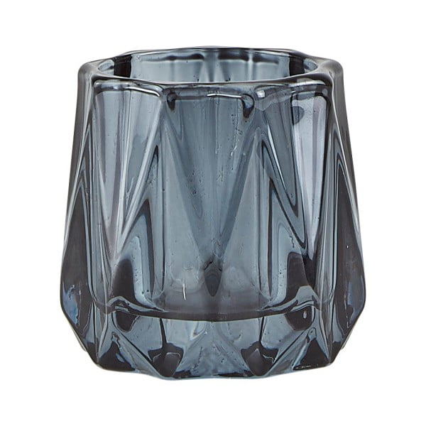 Szary świecznik szklany na tealight KJ Collection Diam, ⌀ 6,5 cm