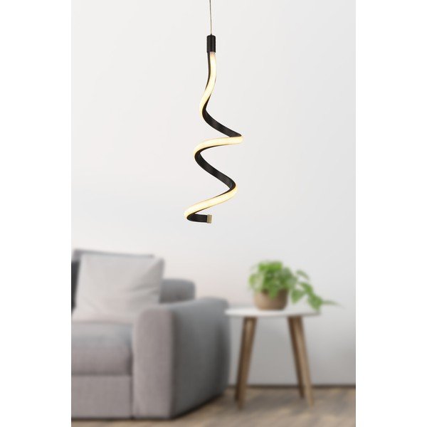 Czarna metalowa lampa wisząca LED ø 12 cm Hilton – Squid Lighting-image-1