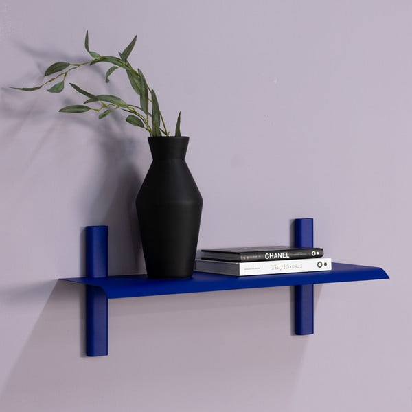 Niebieska metalowa półka 60 cm Hola – Spinder Design-image-1