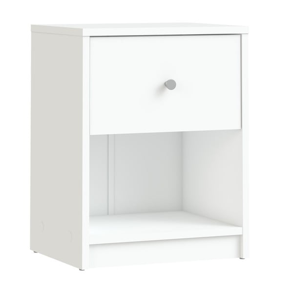 Biała szafka nocna z półkami May – Tvilum-image-2
