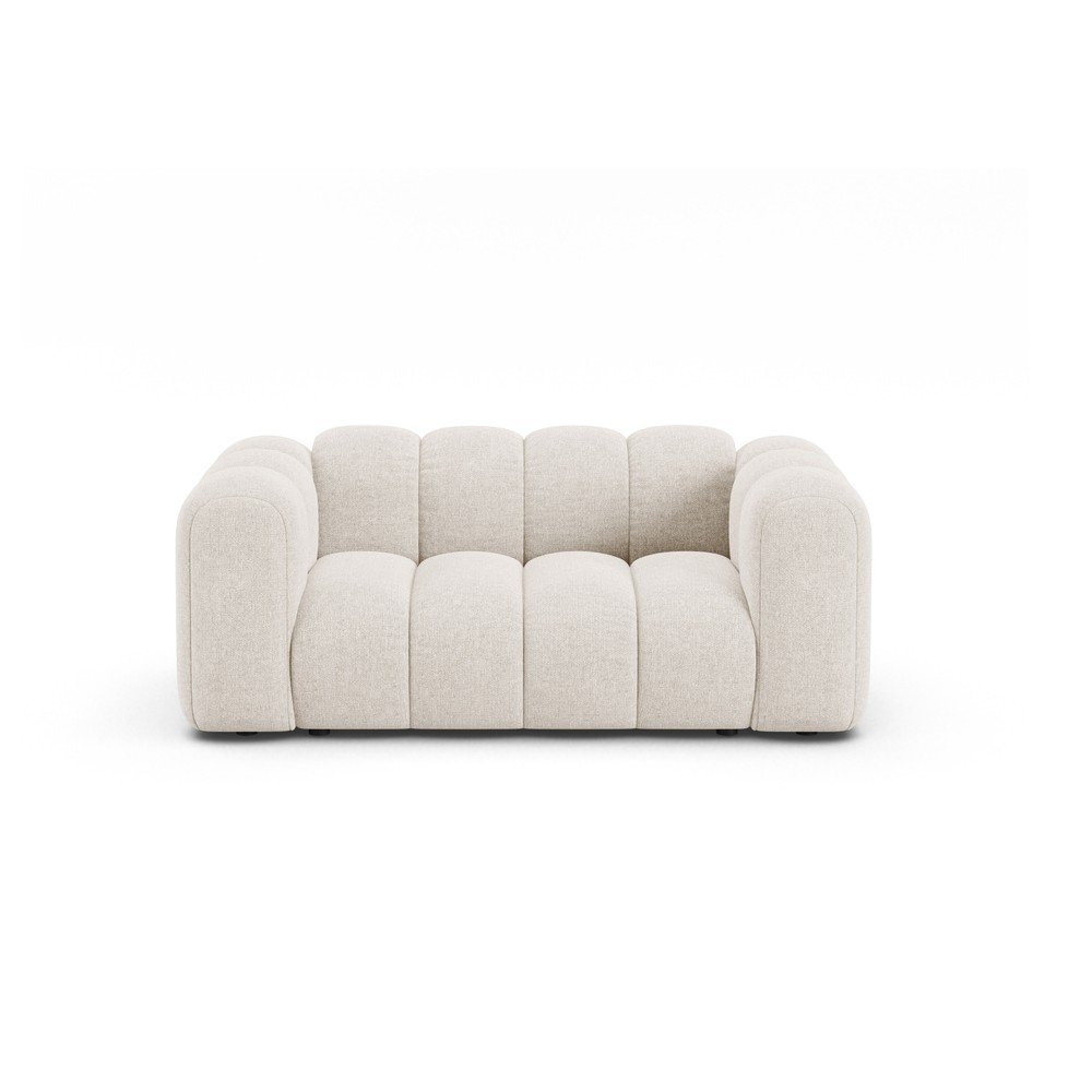 Kremowa sofa z tkaniny szenilowej 170 cm Lupine – Micadoni