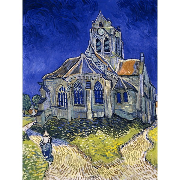 Obraz – reprodukcja 30x40 cm The Church at Auvers, Vincent van Gogh – Fedkolor