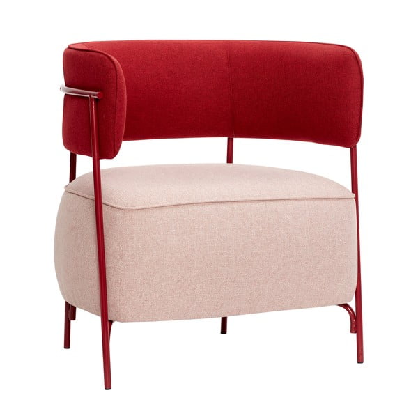 Czerwono-różowy fotel Hübsch Cherry