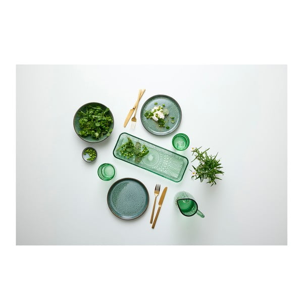 Zielony szklany półmisek 14x38 cm Kusintha – Bitz-image-4