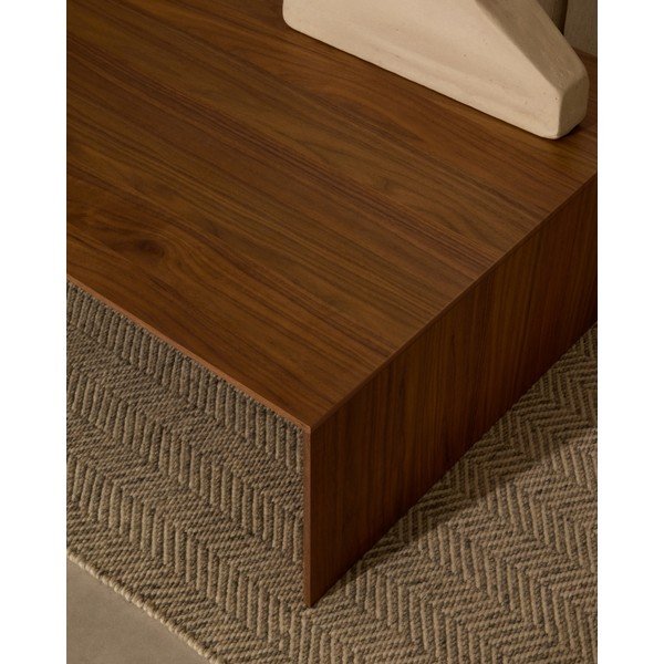 Stolik w dekorze orzecha w ciemnym naturalnym kolorze 70x140 cm Litto – Kave Home-image-3