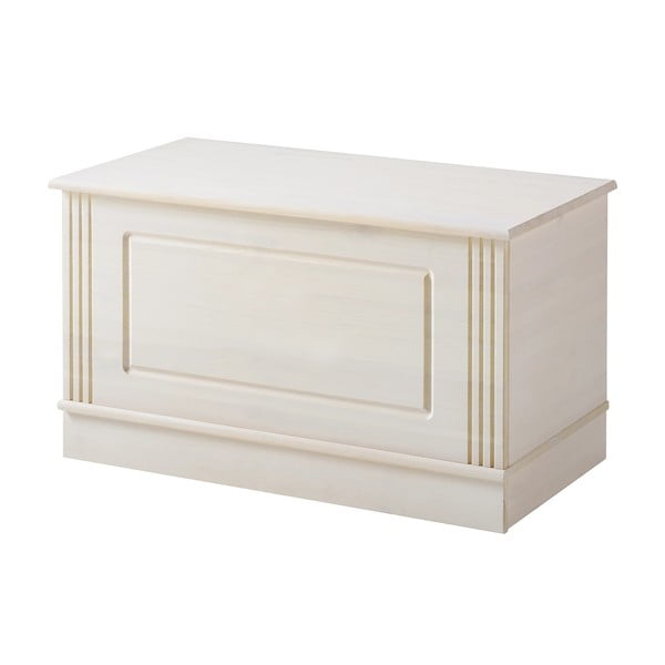 Biała skrzynia z litego drewna sosnowego 80x45 cm Anita – Støraa-image-2