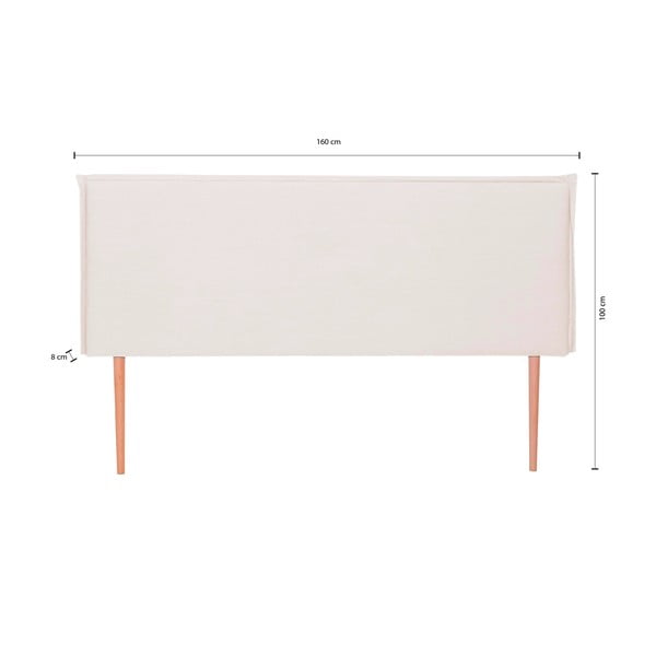 Beżowy tapicerowany zagłówek 160x100 cm Edmond – Really Nice Things-image-4