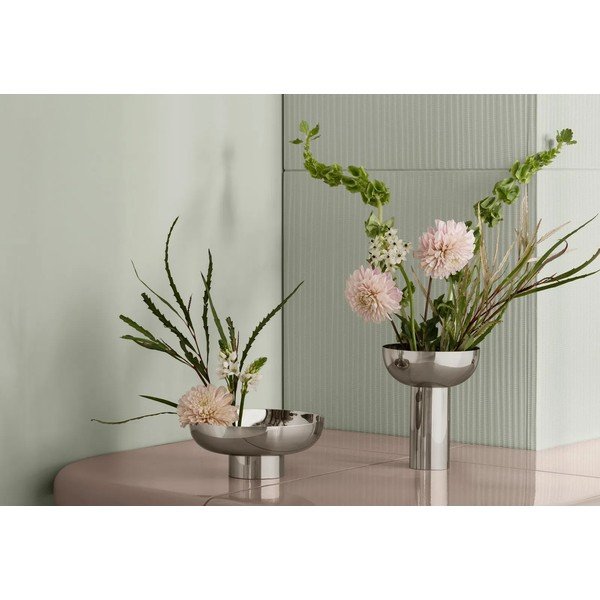 Wazon ze stali nierdzewnej w kolorze srebra (wysokość 21 cm) Miyabi – Blomus-image-1