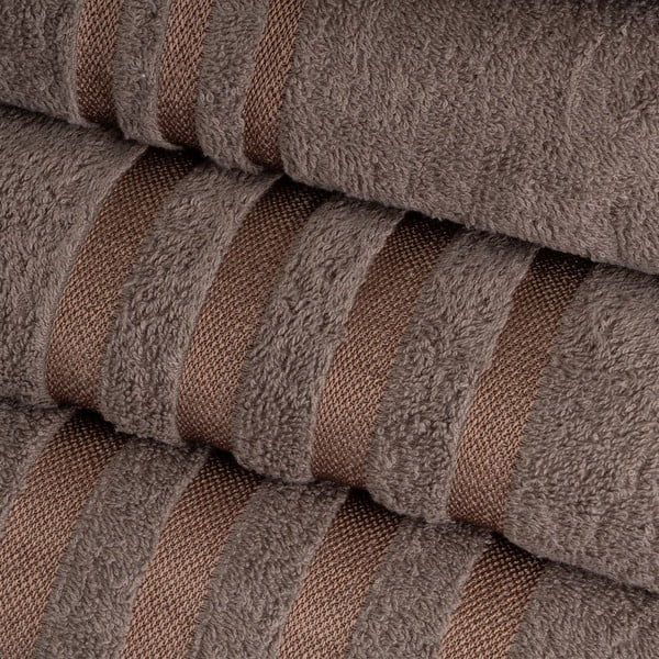 Brązowy bawełniany ręcznik kąpielowy frotte 70x140 cm Simple – Casa Selección-image-1