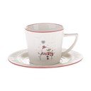 Biała porcelanowa filiżanka ze świątecznym motywem 110 ml Snowman – Dakls
