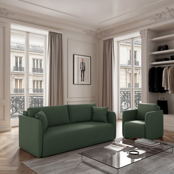 Zielony fotel Chaum – Rodier-image-1