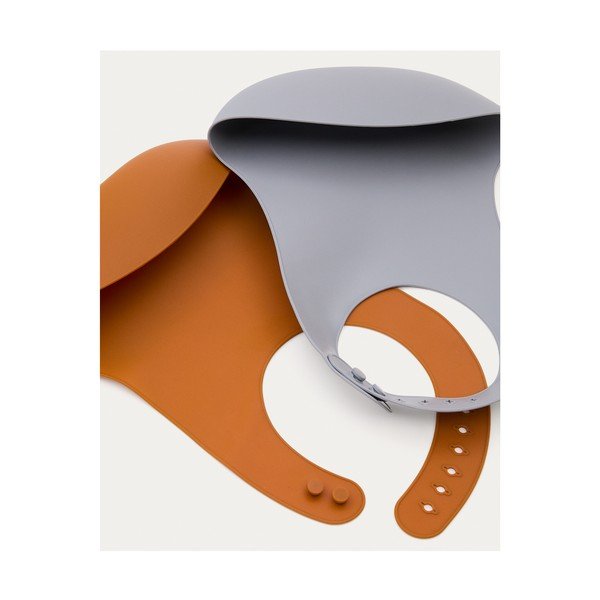 Pomarańczowo-szaroniebieskie śliniaki zestaw 2 szt. Lili – Kave Home-image-3