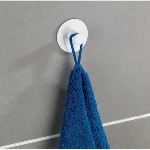 Biały samoprzylepny haczyk ścienny Wenko Savona-image-1