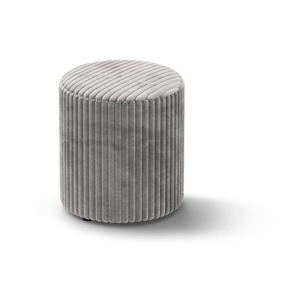 Jasnoszary sztruksowy puf Dia – Micadoni 