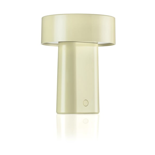 Jasnozielona plastikowa lampa stołowa LED (wysokość 18 cm) Oblong – Zone