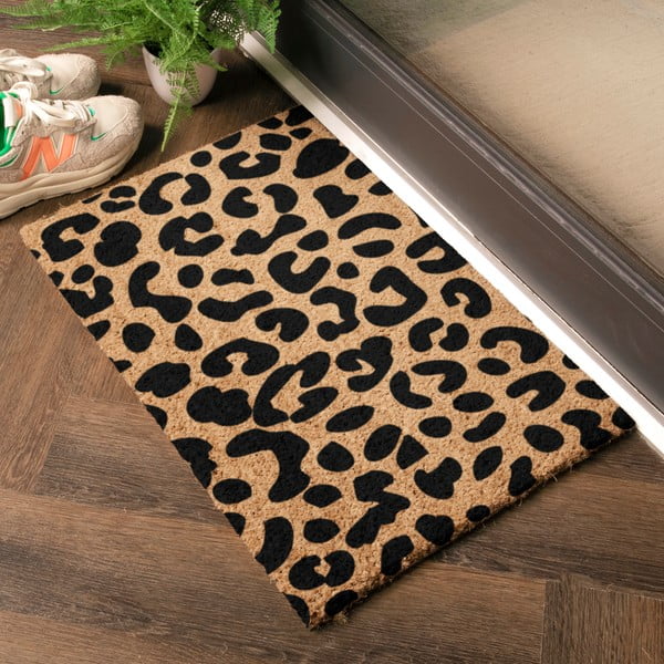 Wycieraczka z włókna kokosowego 40x60 cm Leopard – Artsy Doormats-image-1