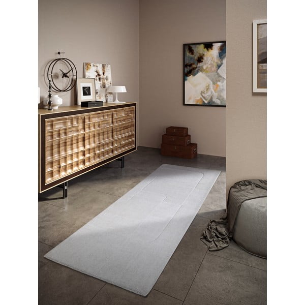 Kremowy wełniany chodnik tkany ręcznie 80x250 cm Charlotte – Villeroy&Boch-image-1