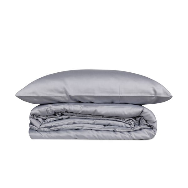 Szara pościel dwuosobowa z satyny bawełnianej 240x220 cm Elegant – Mijolnir